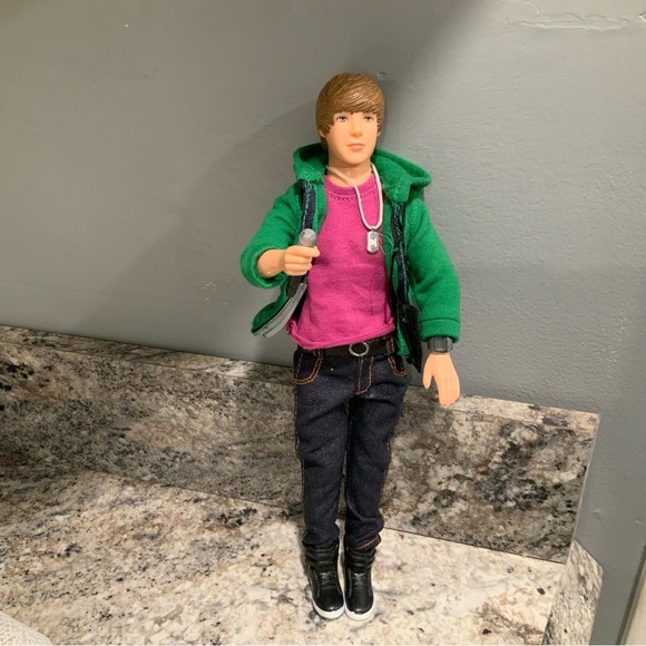 Justin Bieber Singing Doll 11.5” Microphone Dog tag Boots Working - Picture 1 of 12